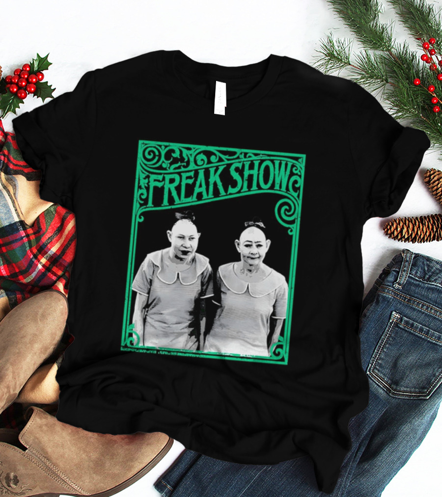 Freak Show Vintage Circus Sideshow Twins T-Shirt