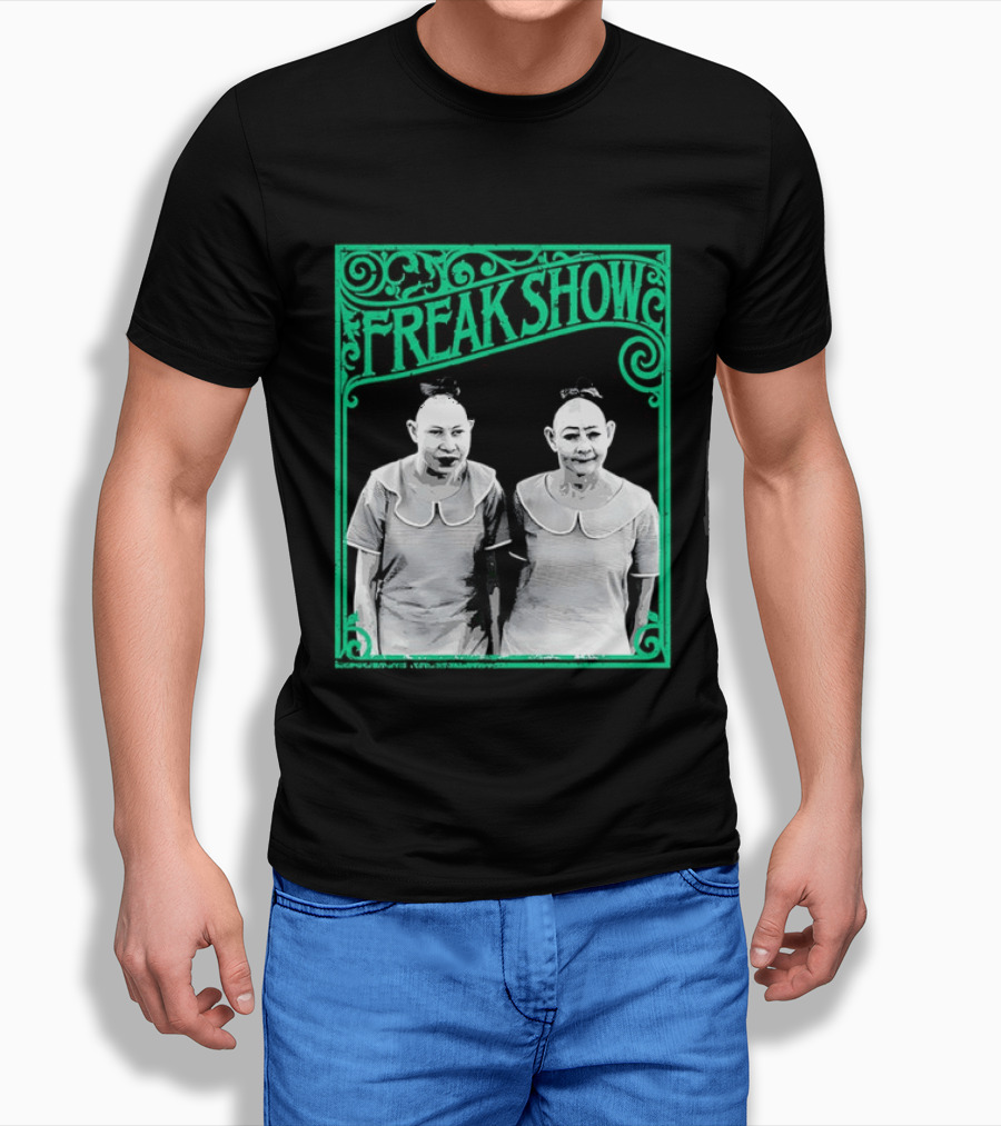 Freak Show Vintage Circus Sideshow Twins T-Shirt