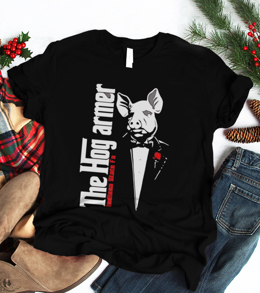 The Hogfarmer Indiana State Fair Pig Tuxedo T-Shirt