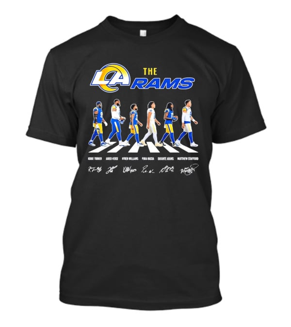 Kobie Turner Jared Verse Kyren Williams Puka Nacua Davante Adams Matthew Stafford The Rams Abbey Road NFL Players T-Shirt