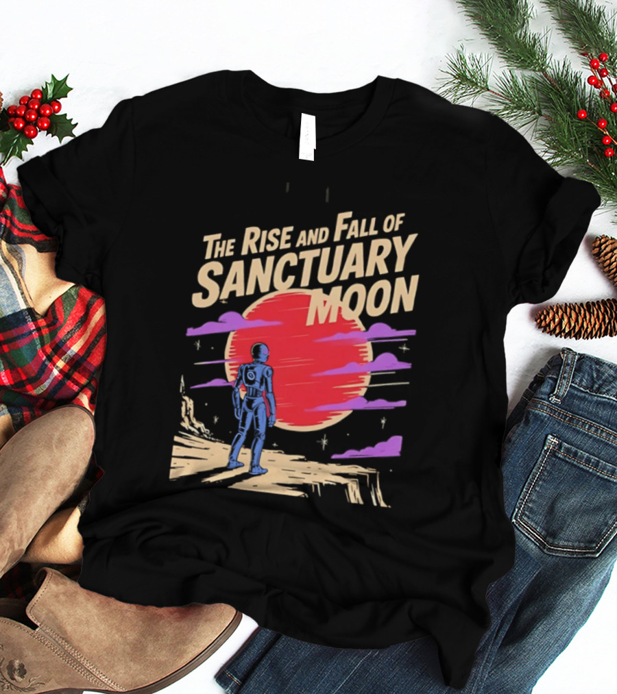 The Rise And Fall Of Sanctuary Moon Sci Fi Space Adventure Astronaut T-Shirt