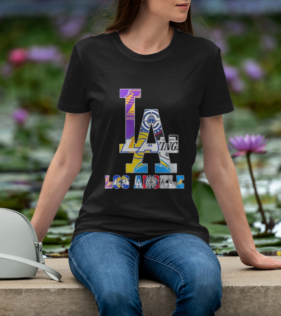 Los Angeles Lakers Clippers Kings Rams Chargers Fan Collection T-Shirt