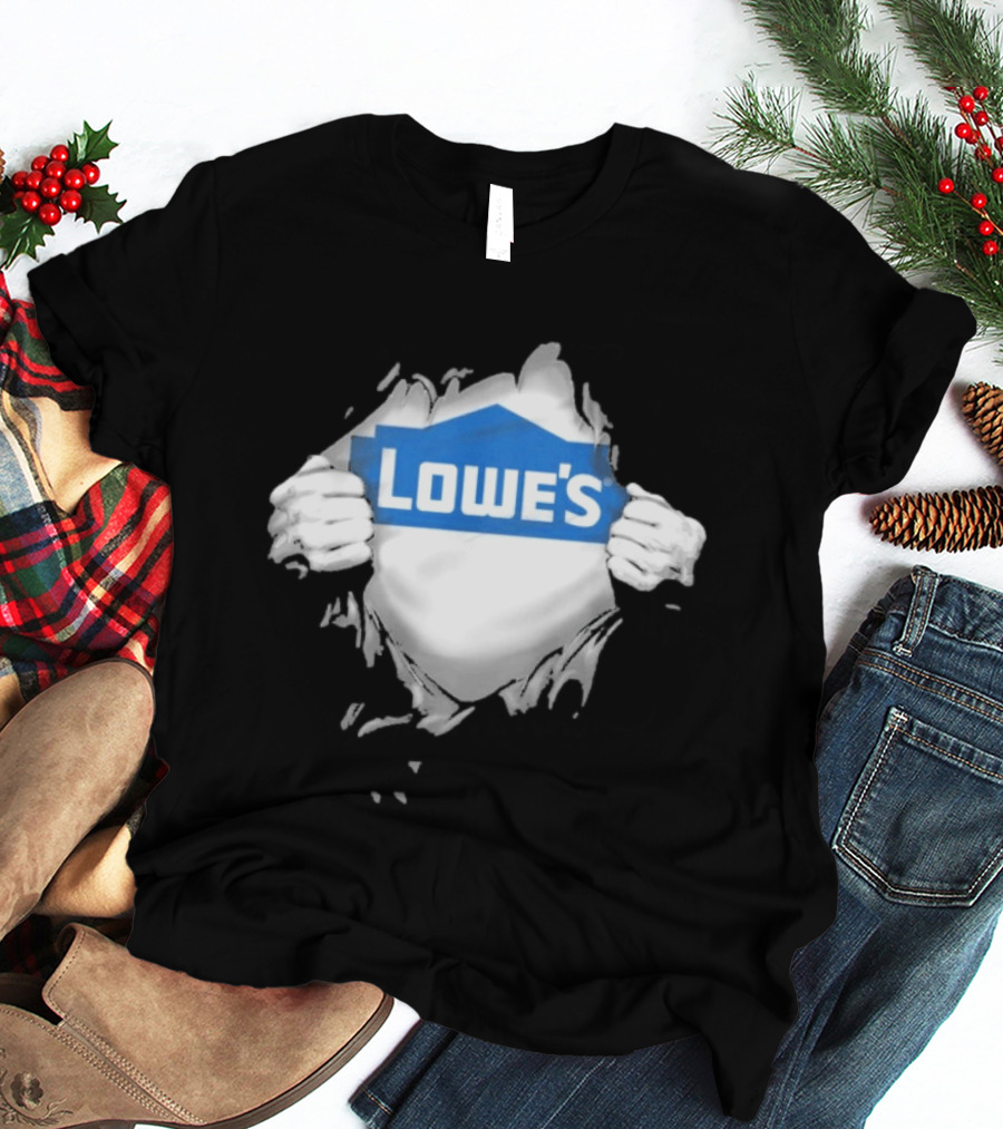 Lowe's Ripped Chest Superhero Style For Home Improvement Workers T-Shirt