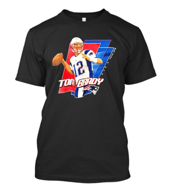 New England Patriots Tom Brady 12 Football Quarterback Iconic Action Pose T-Shirt