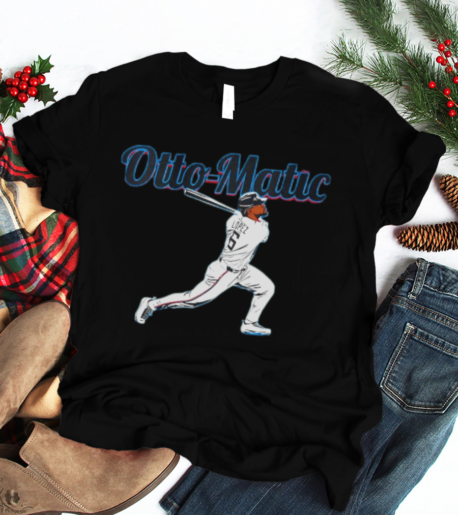 Otto Matic Lopez Swinging Baseball Toronto Blue Jays T-Shirt