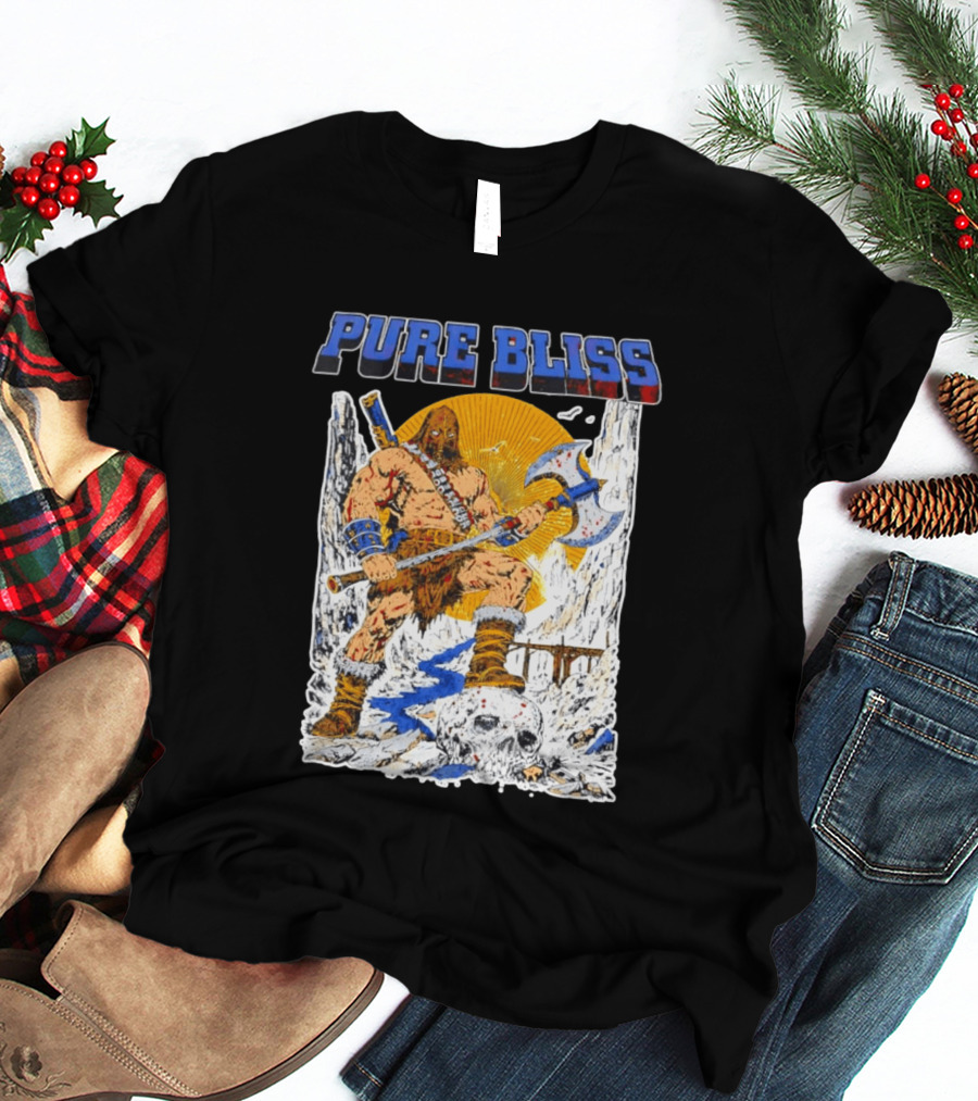 Pure Bliss Barbarian Warrior Axe Skull Fantasy Adventure T-Shirt