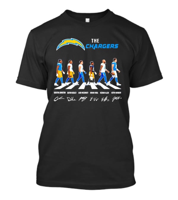 The Chargers Quentin Johnston Daiyan Henley Ladd McConkey Kimani Vidal Keenan Allen Justin Herbert Abbey Road T-Shirt