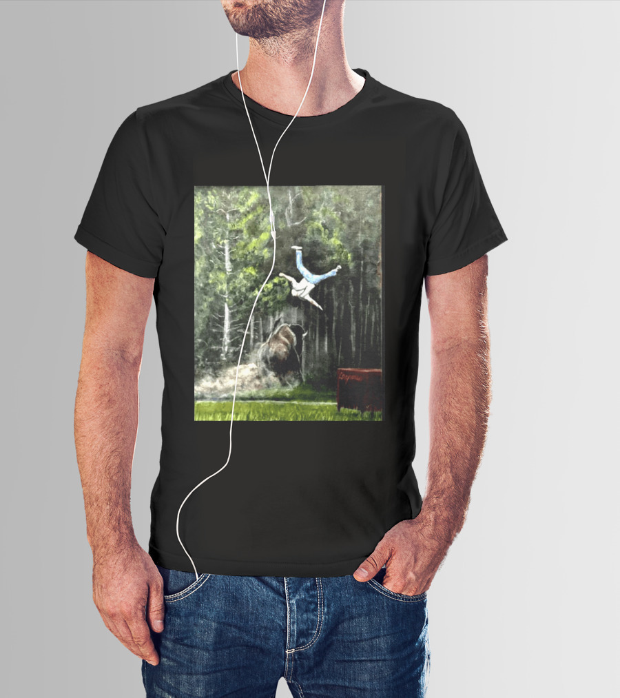 Raccoon Flaming Fart Chaos With Hippo And Unexpected Forest Flip T-Shirt