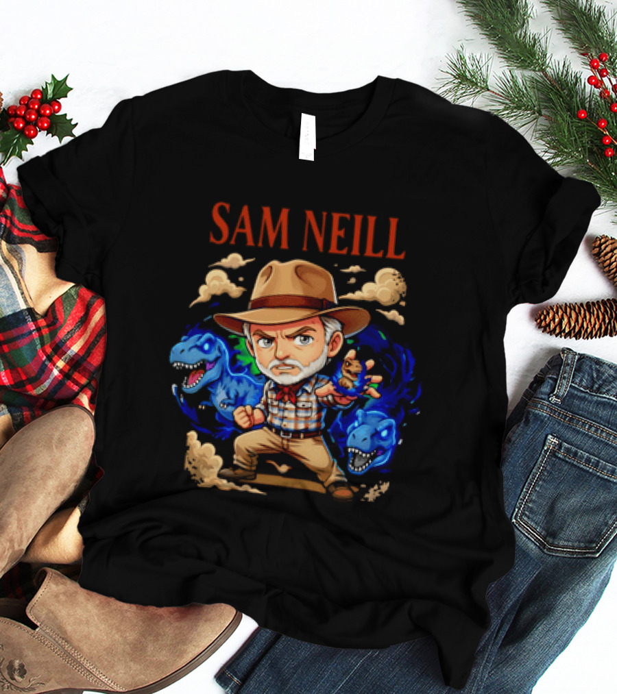 Rest In Peace Sam Neill 1947 2026 Anime Dinosaur Paleontologist Adventure T-Shirt
