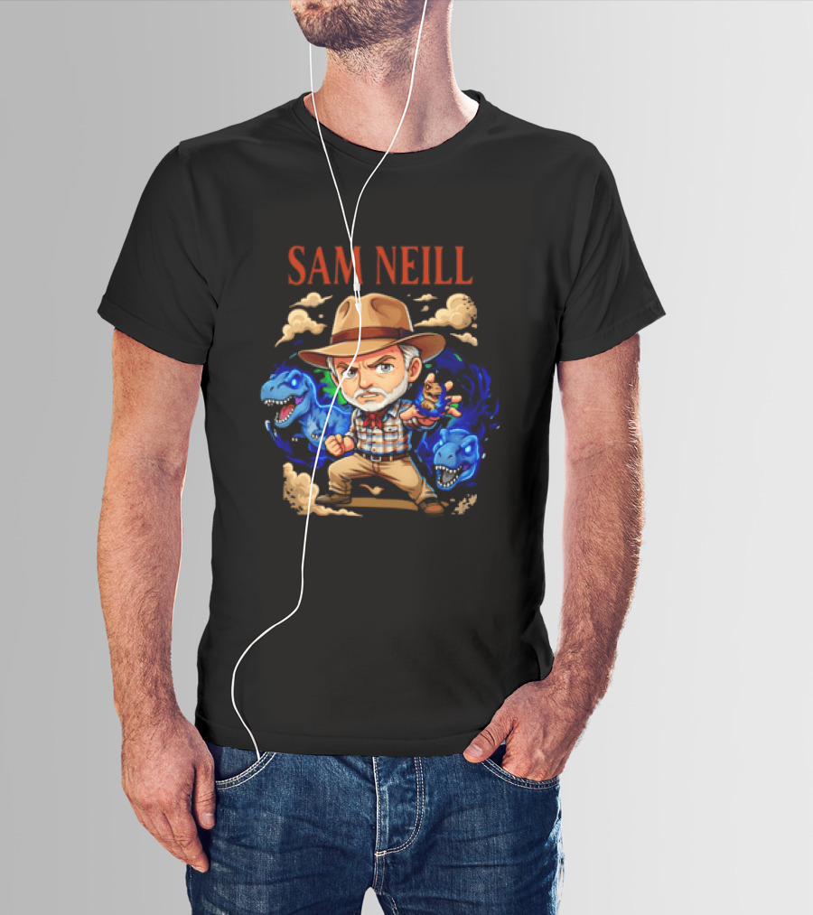 Rest In Peace Sam Neill 1947 2026 Anime Dinosaur Paleontologist Adventure T-Shirt