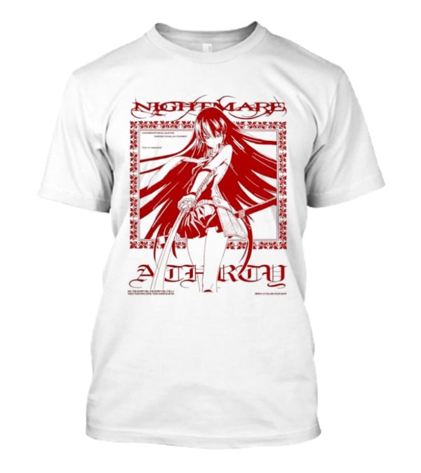 Akame Akame Ga Kill Nightmare Anime Character Grand Entry Red T-Shirt