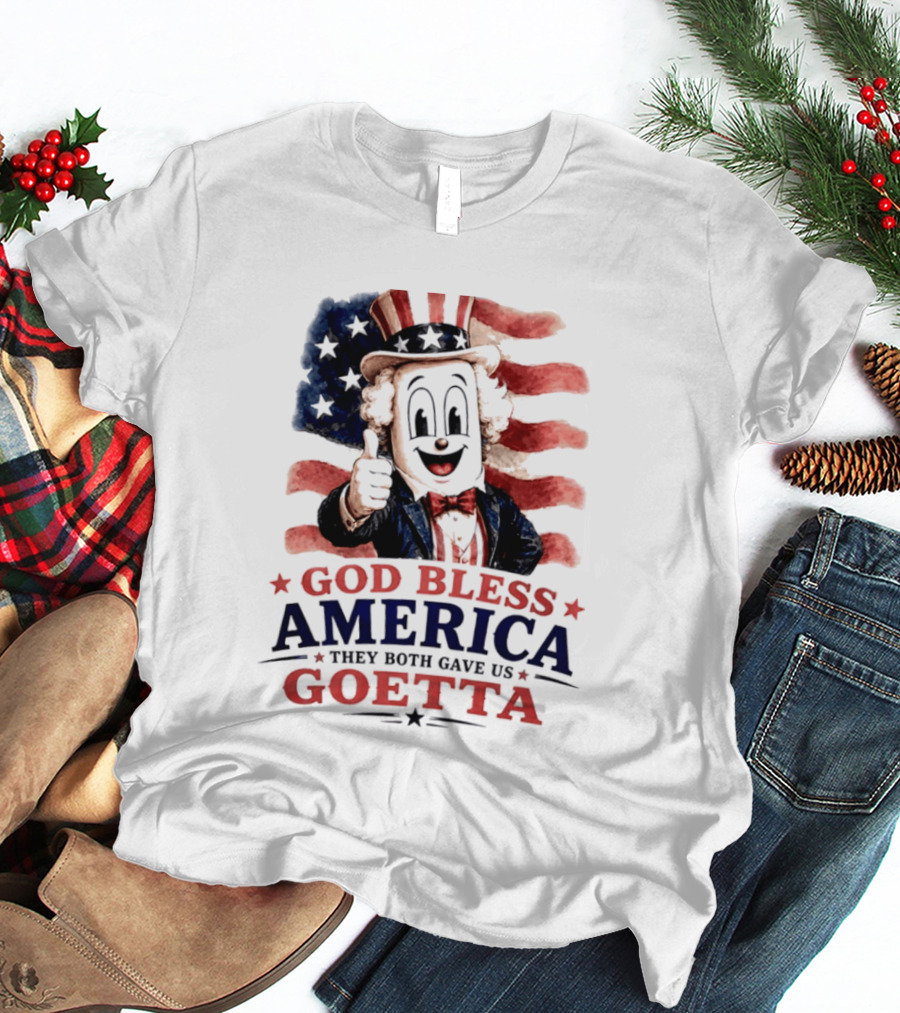 God Bless America They Both Gave Us Goetta USA Flag T-Shirt