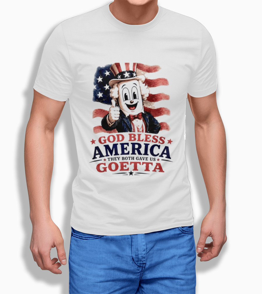 God Bless America They Both Gave Us Goetta USA Flag T-Shirt