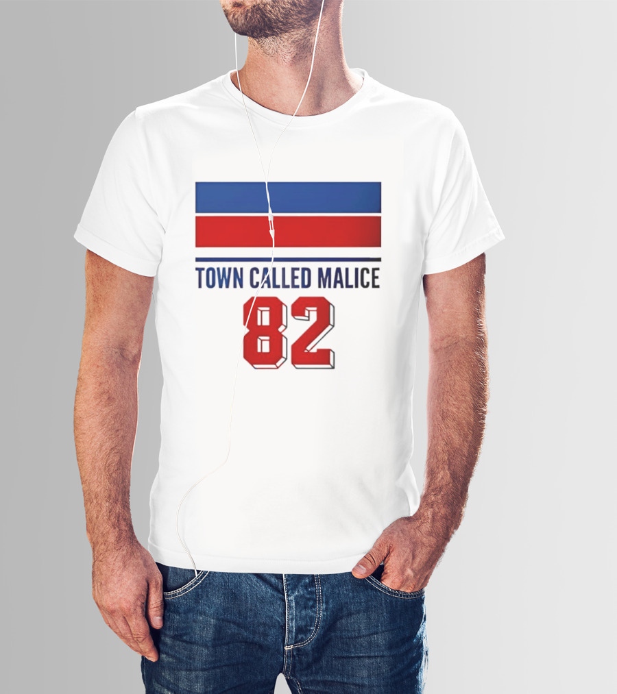 The Jam Town Called Malice 82 Red And Blue Bars T-Shirt
