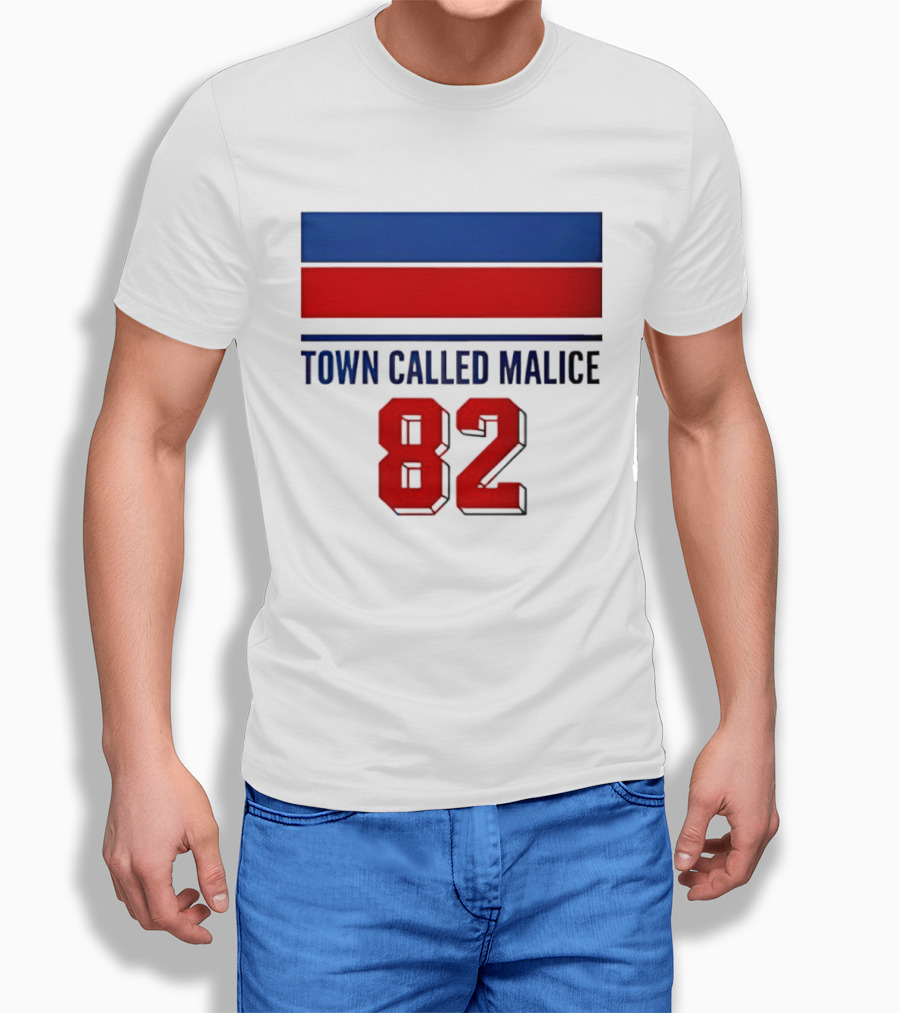 The Jam Town Called Malice 82 Red And Blue Bars T-Shirt