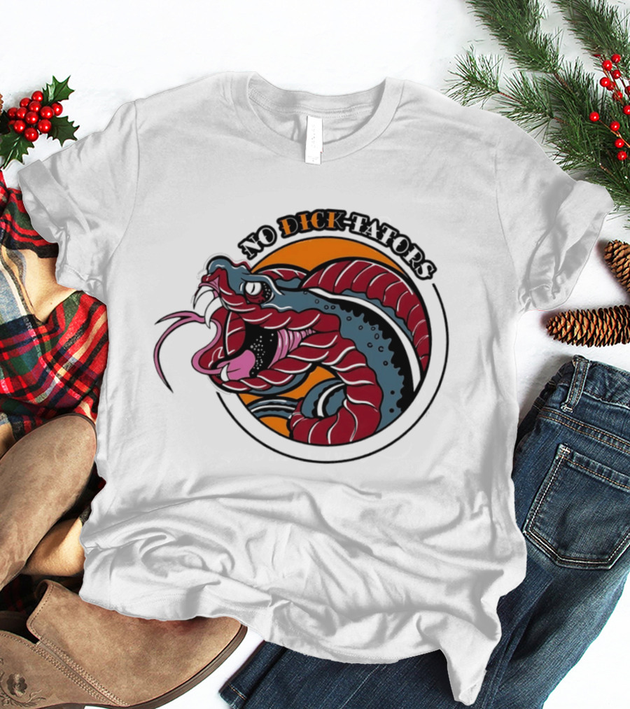 No Dictators Political Satire Snake T-Shirt