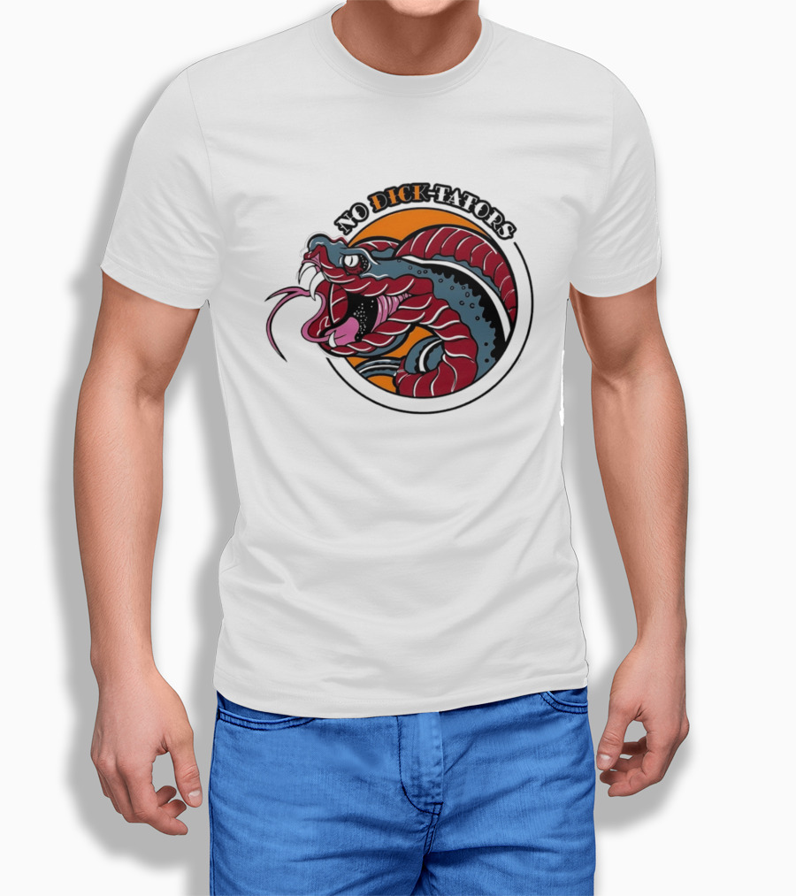 No Dictators Political Satire Snake T-Shirt