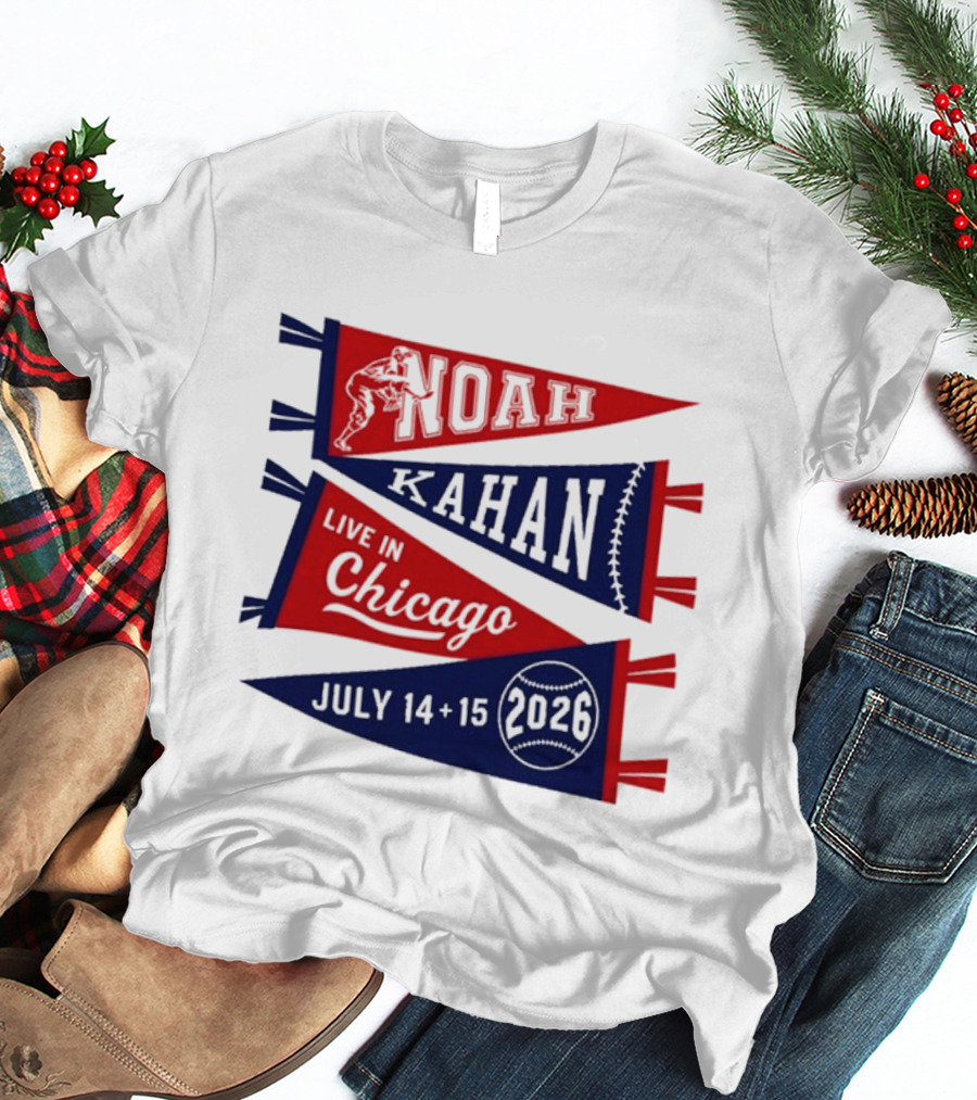 Noah Kahan Wrigley Field Chicago July 14 15 2026 Event Pennant T-Shirt