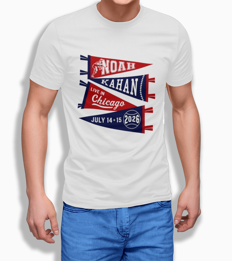 Noah Kahan Wrigley Field Chicago July 14 15 2026 Event Pennant T-Shirt