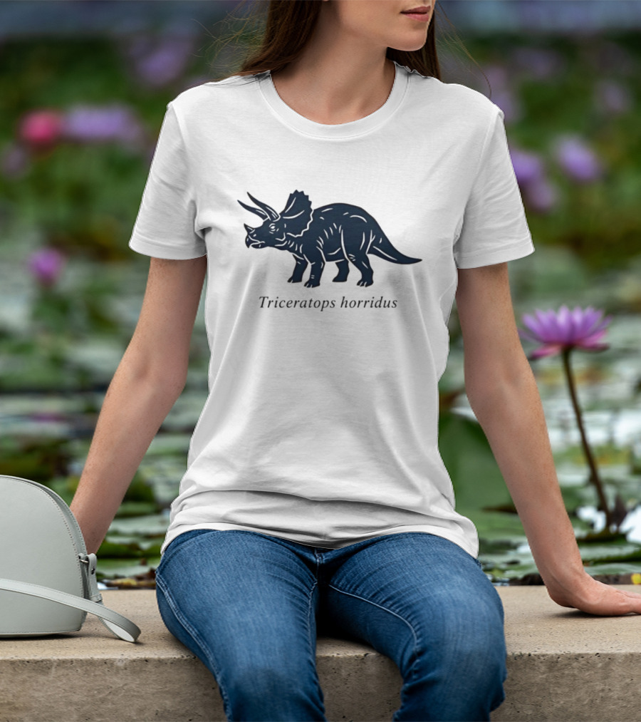 Triceratops Horridus Dinosaur Prehistoric Animal Paleontology Biology Science T-Shirt