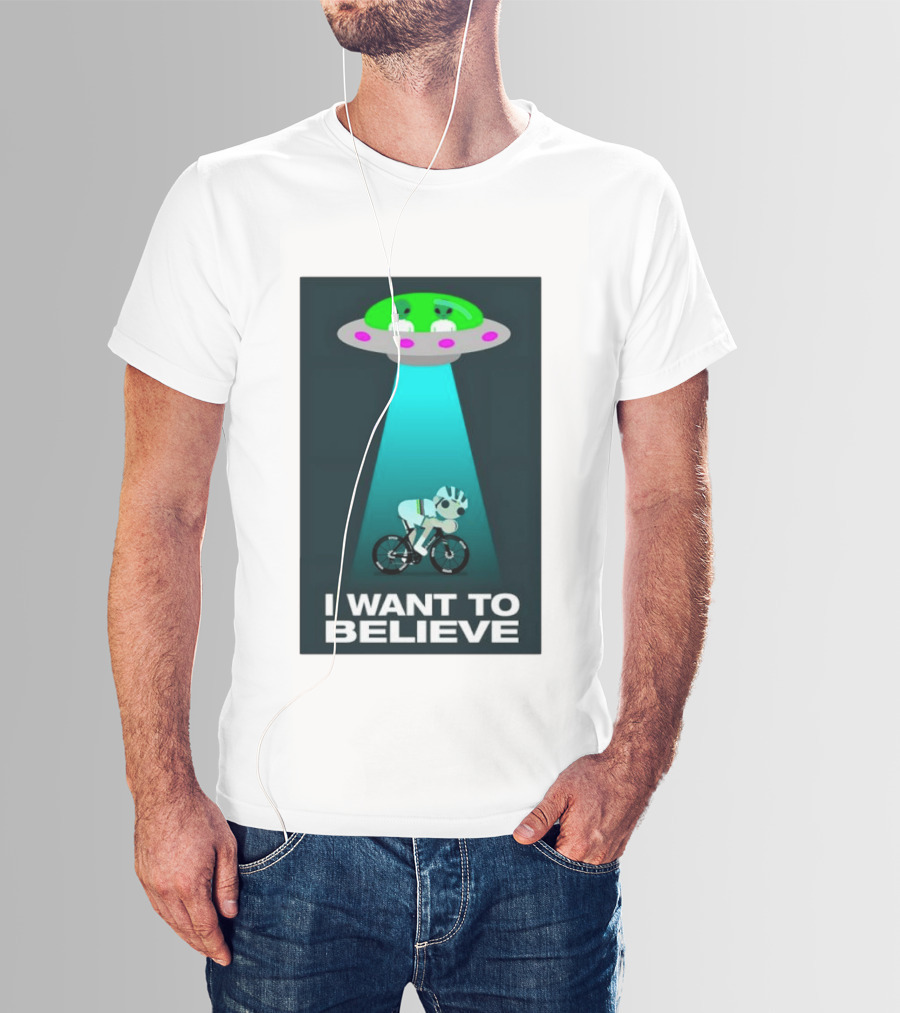Pogacar UFO Cycling Aliens I Want To Believe T-Shirt