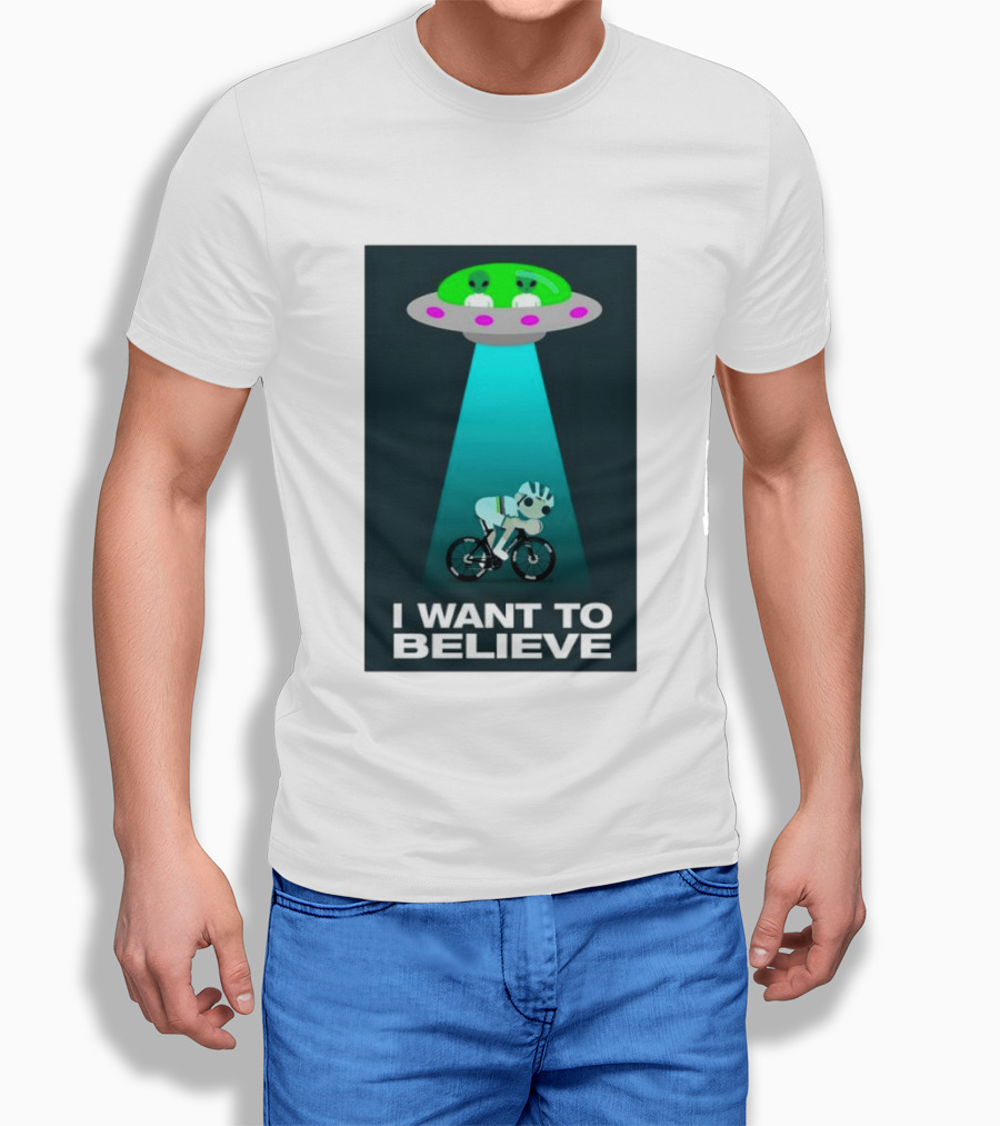 Pogacar UFO Cycling Aliens I Want To Believe T-Shirt