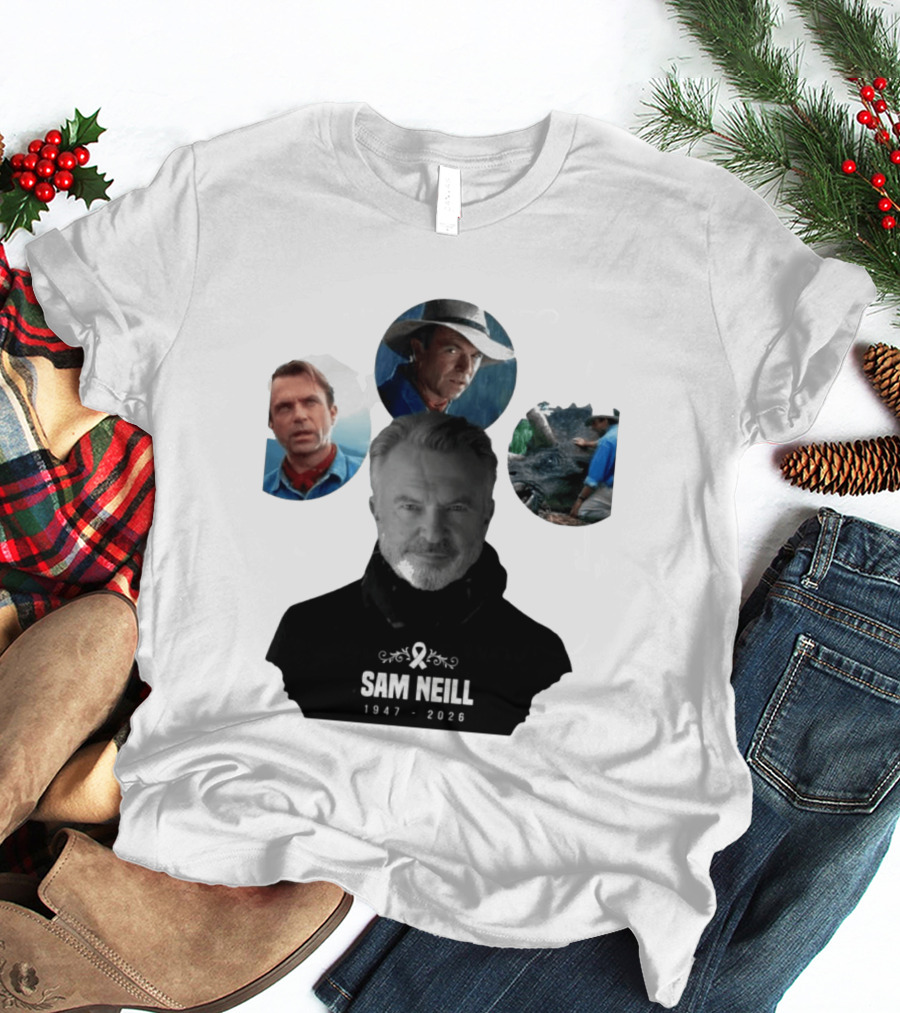 Sam Neill 1947 2026 Jurassic T-Shirt