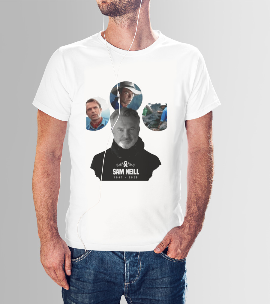 Sam Neill 1947 2026 Jurassic T-Shirt