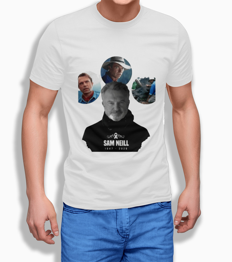 Sam Neill 1947 2026 Jurassic T-Shirt