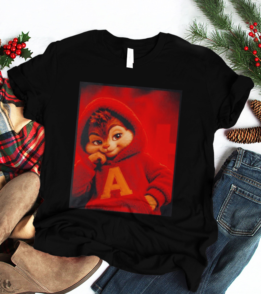 Alvin And The Chipmunks Red A Letter T-Shirt