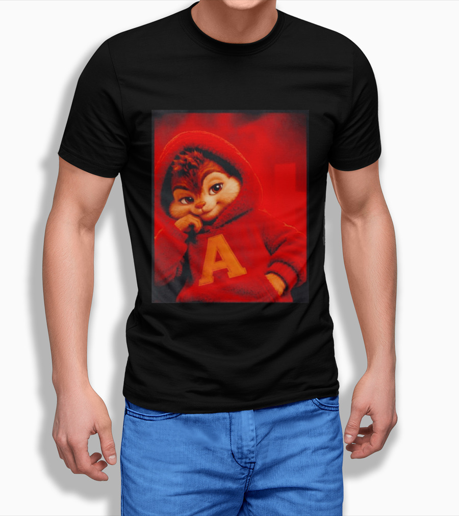 Alvin And The Chipmunks Red A Letter T-Shirt