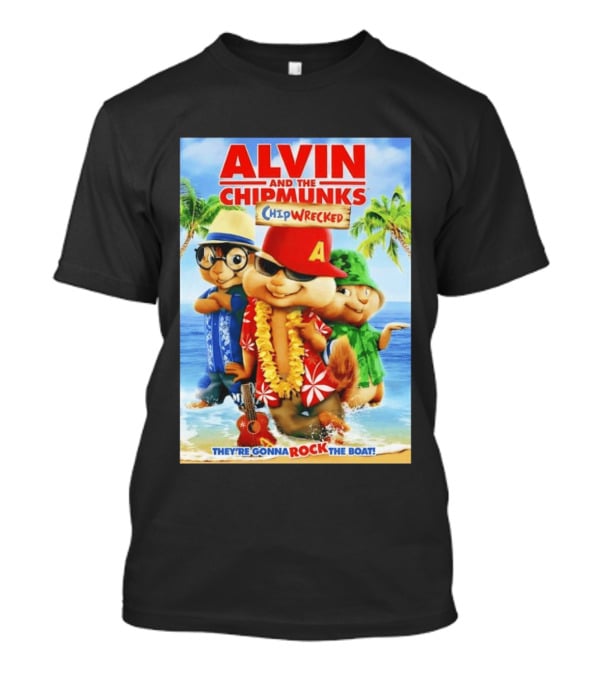 Alvin And The Chipmunks Chipwrecked They're Gonna Rock The Boat Beach Adventure T-Shirt