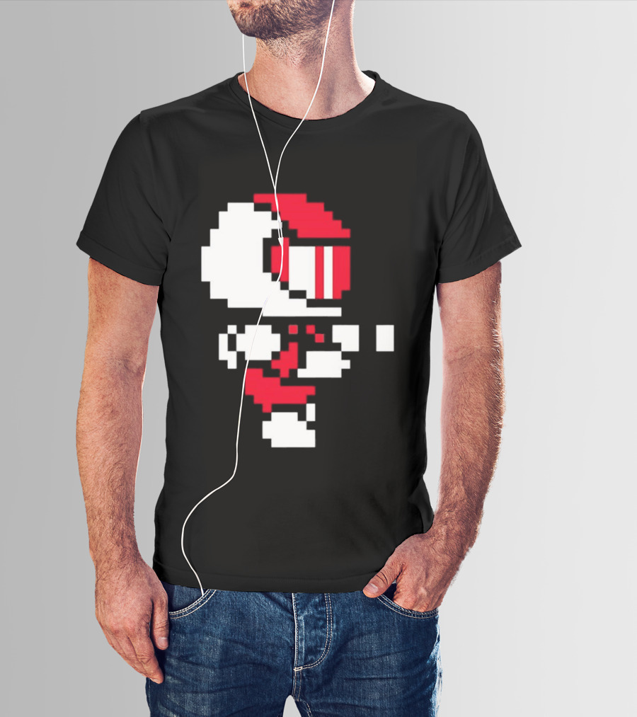 Arcade Pixel Racing Driver Fast Track Helmet Retro Game T-Shirt