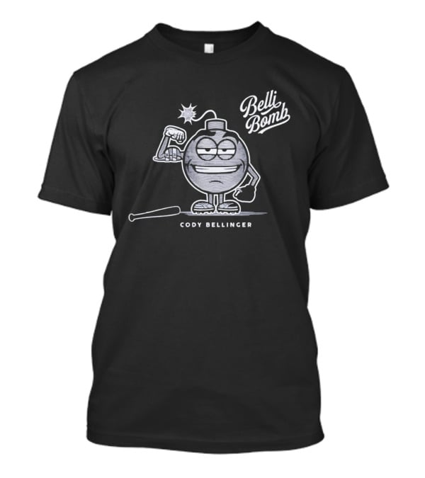 Belli Bomb Cody Bellinger Cartoon Character With Bat And Bomb T-Shirt