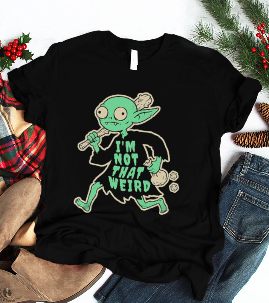 I'm Not That Weird Goblin With D20 Dice Fun Fantasy Role Playing Humor T-Shirt