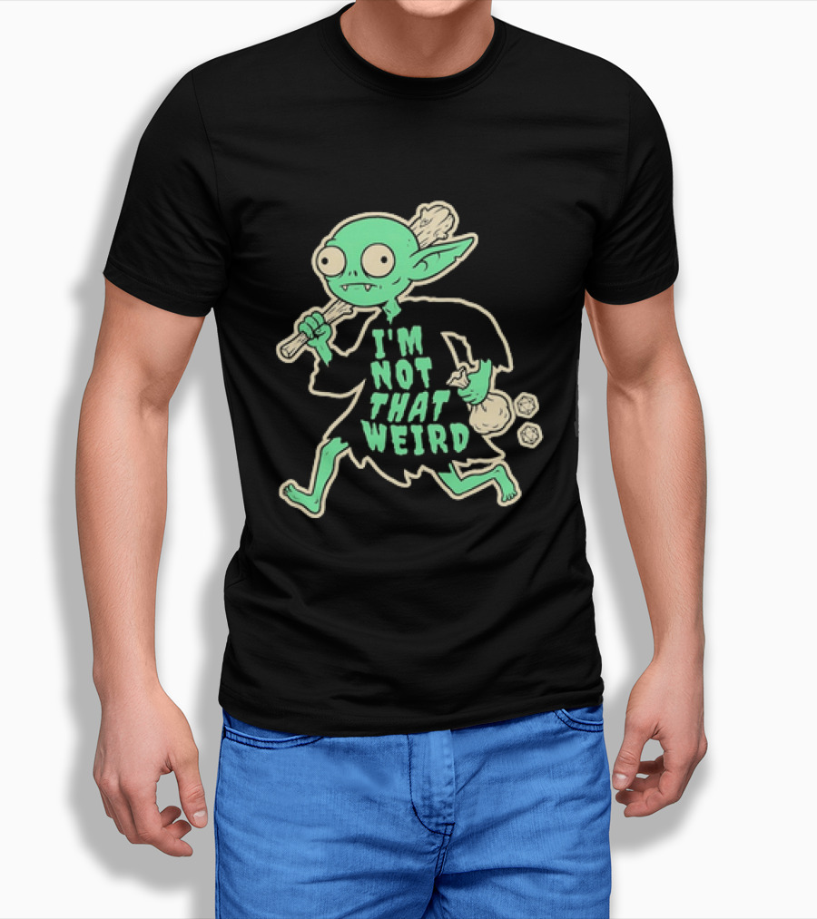 I'm Not That Weird Goblin With D20 Dice Fun Fantasy Role Playing Humor T-Shirt