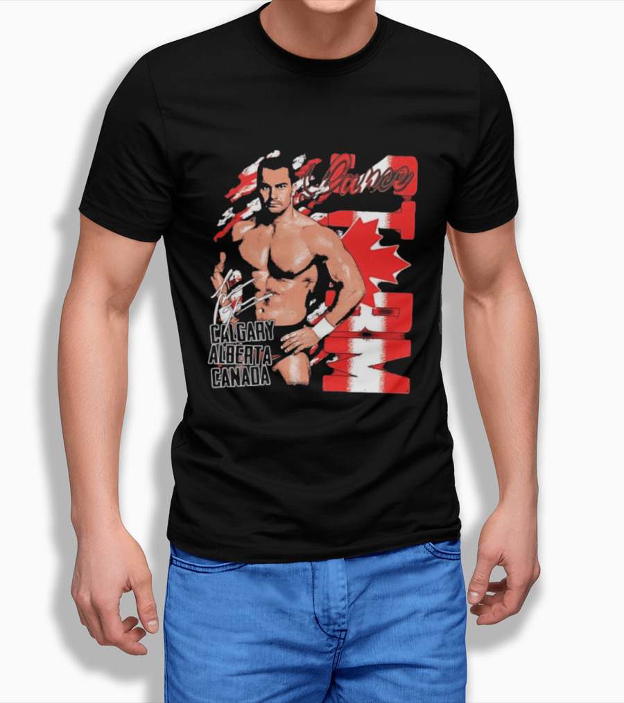 Lance Storm Calgary Alberta Canada Wrestling Icon Red Maple Leaf T-Shirt