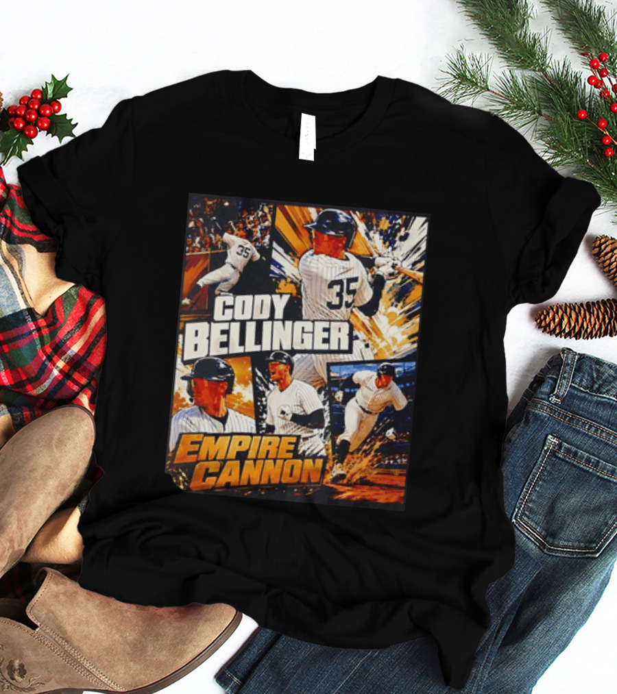 Cody Bellinger Empire Cannon 35 Baseball Action Collage T-Shirt