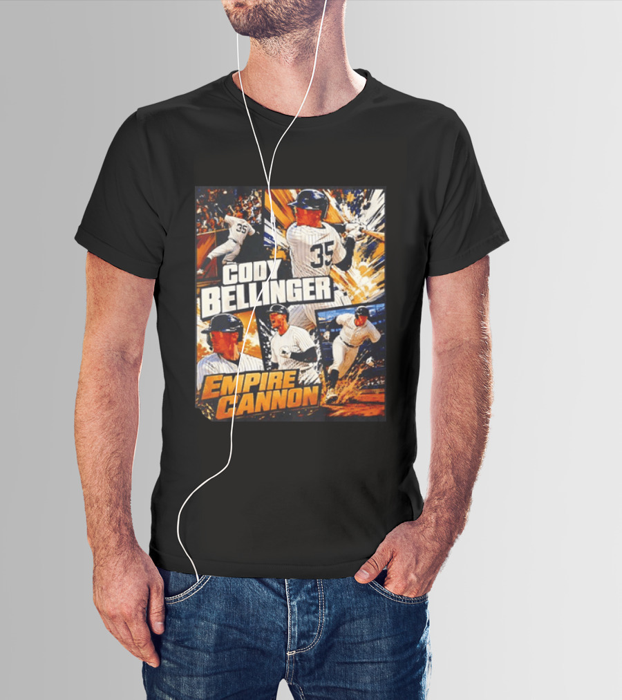 Cody Bellinger Empire Cannon 35 Baseball Action Collage T-Shirt