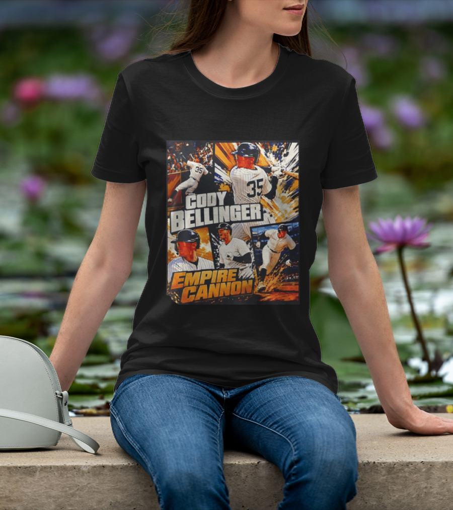 Cody Bellinger Empire Cannon 35 Baseball Action Collage T-Shirt