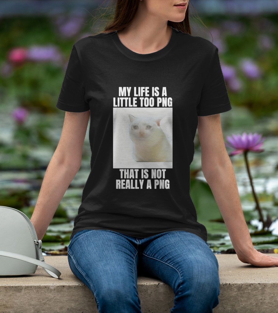 My Life Is A Little Too PNG That Is Not Really A PNG Cat Meme T-Shirt