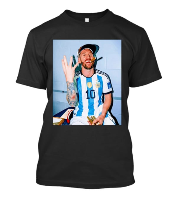 Lionel Messi Smoking Cigarette T-Shirt