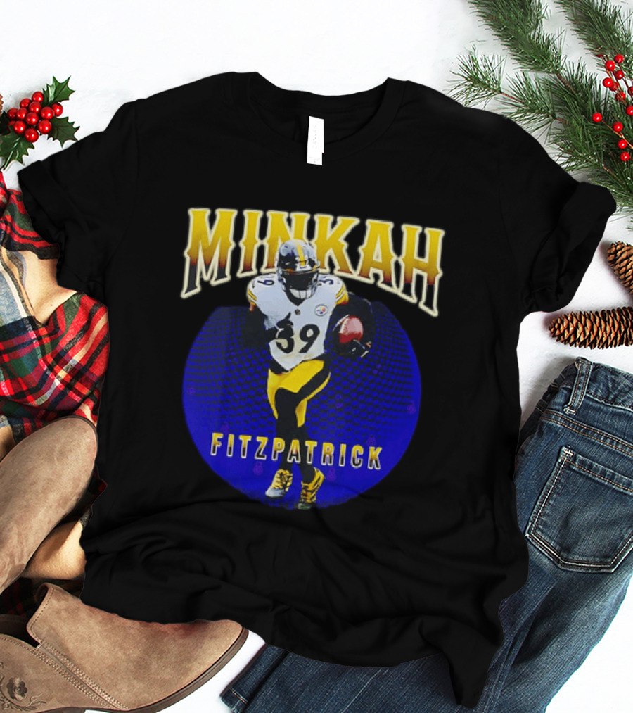 Minkah Fitzpatrick Steelers Number 39 Running Football T-Shirt