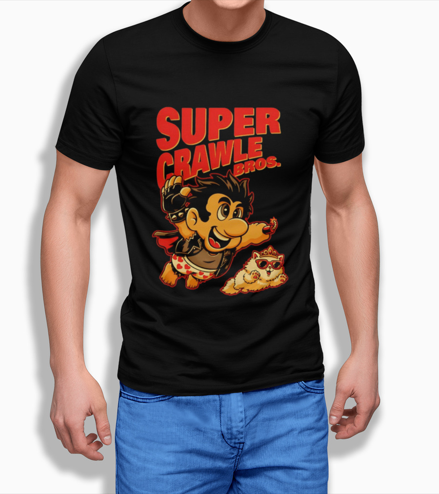 Super Crawler Bros Crowned Cat Rocker T-Shirt