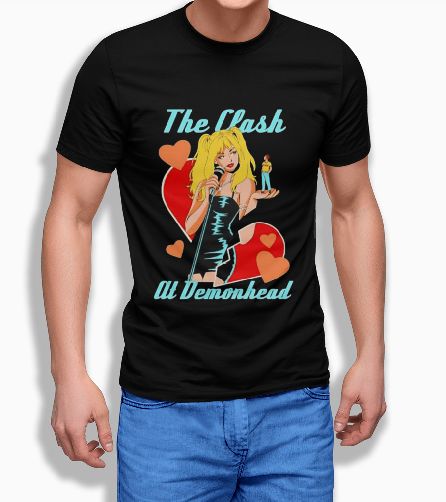 The Clash At Demonhead Scott Pilgrim Band Heart T-Shirt