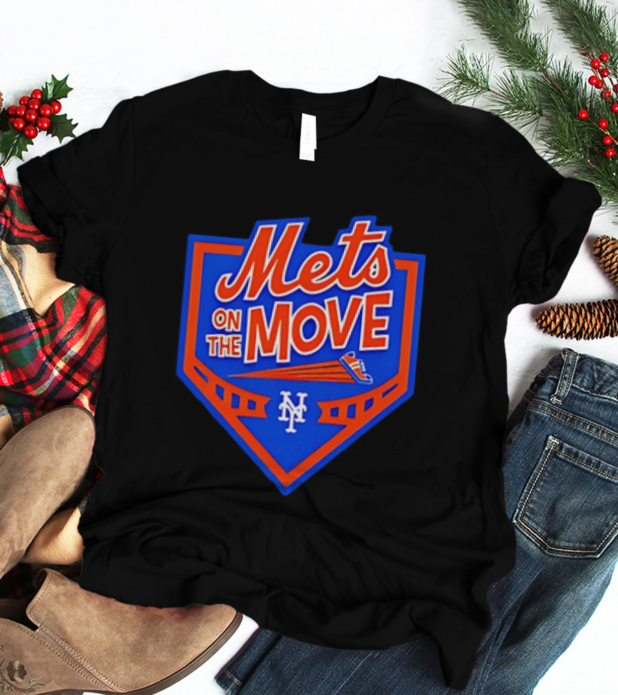 Mets On The Move New York NY Baseball Sneaker T-Shirt