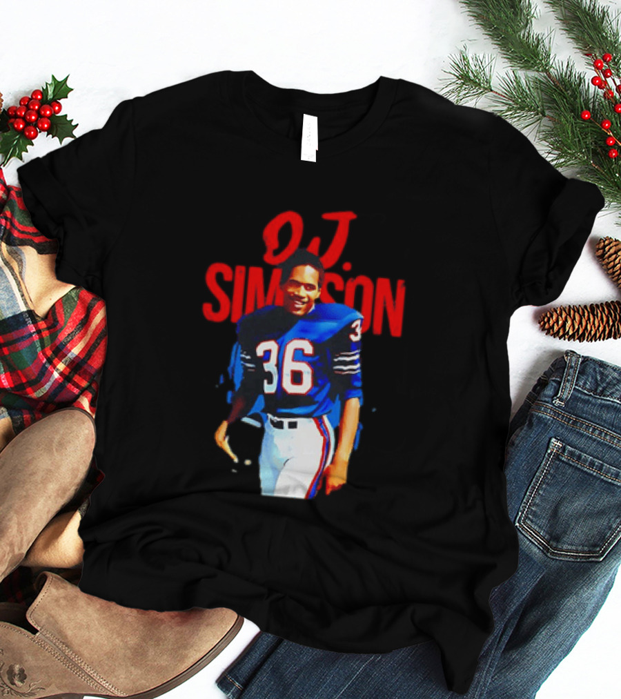O.J. Simpson 36 Buffalo Bills Football Player T-Shirt