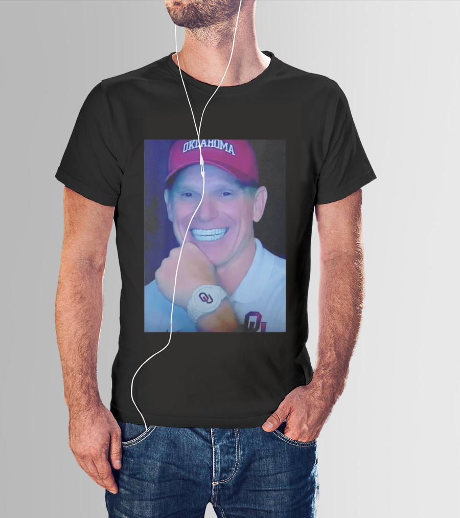 Oklahoma Sooners Brent Venables Smiling With Grill And OU T-Shirt