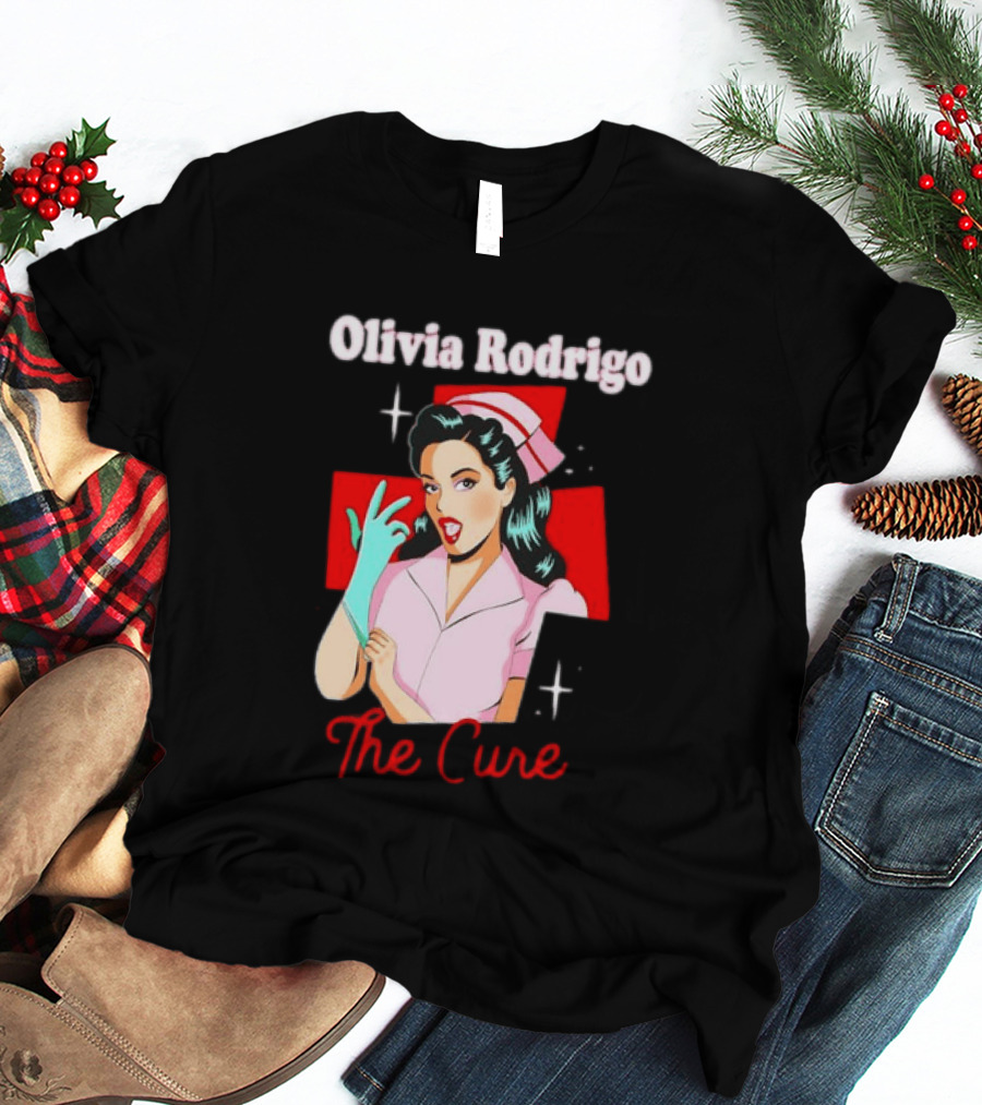 Olivia Rodrigo The Cure Pop Art Style Retro Nurse T-Shirt