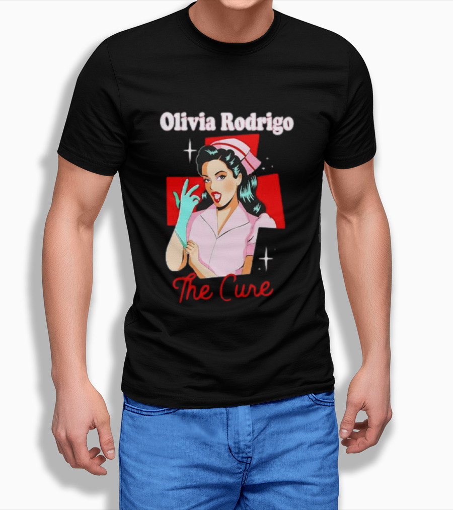Olivia Rodrigo The Cure Pop Art Style Retro Nurse T-Shirt